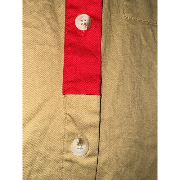 The Delta Box Womens Khaki Delta Sigma Theta Police Button Up Shirt Size Small - Picture 5 of 11